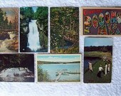 Vintage postcard set Landscape Cityscape People EARLY CENTURY Souvenir Nostalgic panorama vista post card PRINT