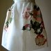 APRON Kitchen skirt bottom Pinafore retro vintage ORGANDY Applique Big FLOWERS Chef