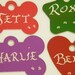 Hand Engraved - Buy 2 Tags get 3rd Tag FREE - Pet Dog or Cat ID Tags - 10 Great Shapes 7 Great Colors Available -