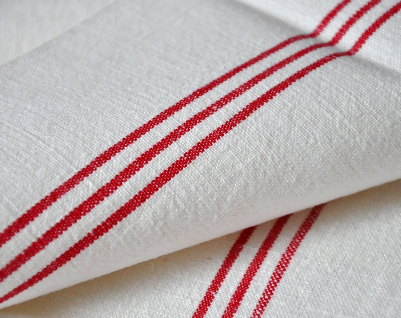 RESERVED two vintage french tea towels