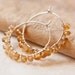 Hoop Earrings Citrine 14K Gold Filled wire wrapped fashion tbteam amber honey rustic woodland