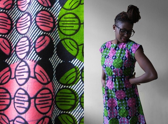 african wax cotton handmade dress custom made to order