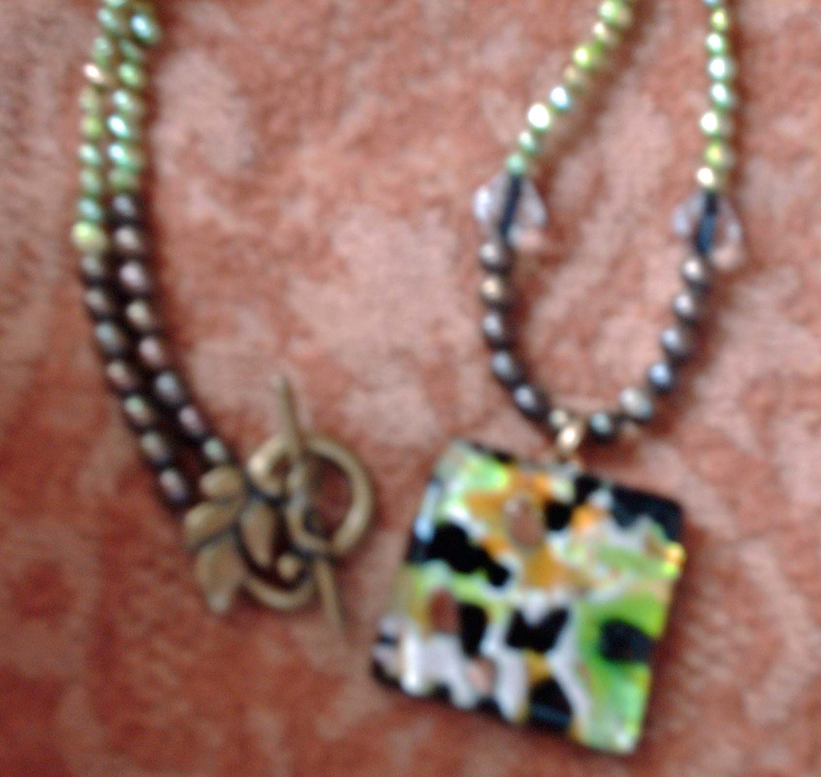 Venetian Glass/Freshwater Pearls Necklace