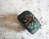 Recycled Armani Paisleys And Flower Bangle