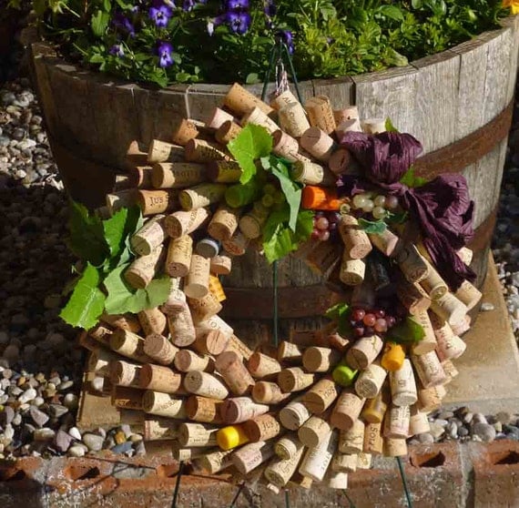 wine country wine cork wreath