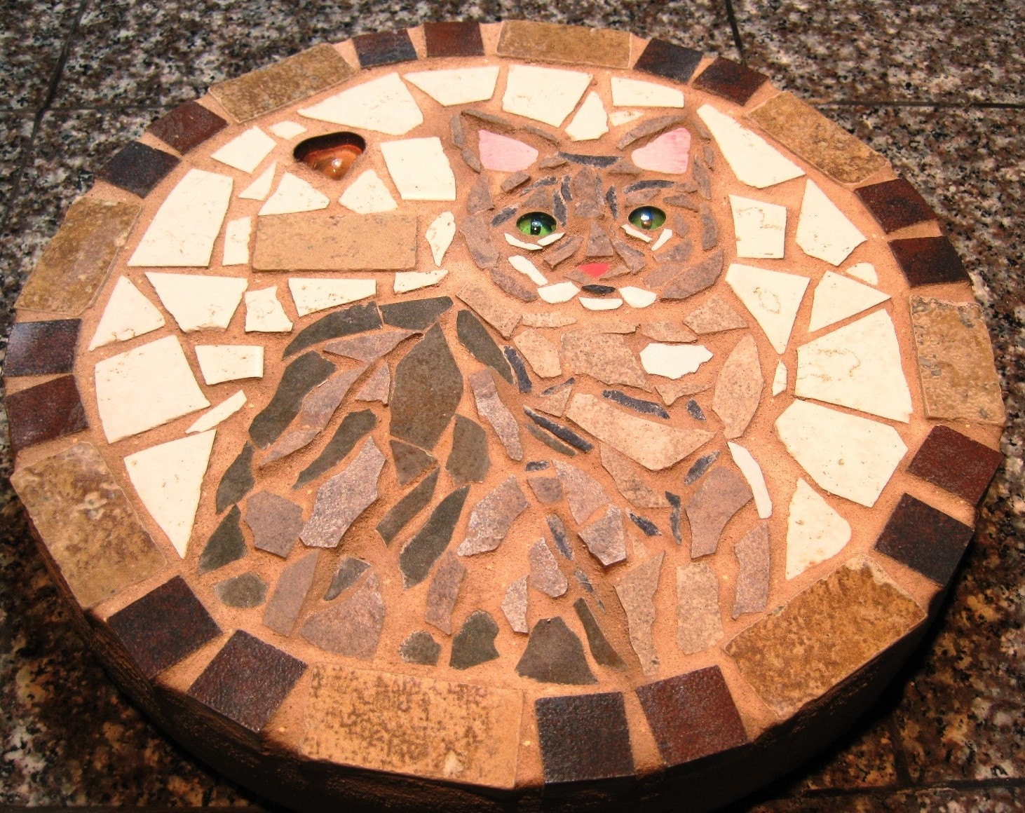 Items similar to Ready Made Cat Stepping Stone on Etsy