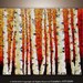Abstract Modern Painting Landscape Birch Trees Art by Gabriela 60x48 Large