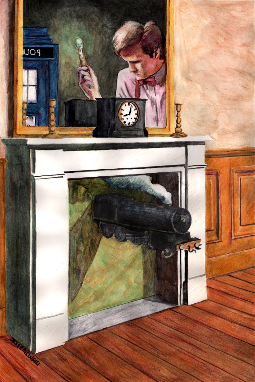 Tardis Transfixed Painting- Doctor Who