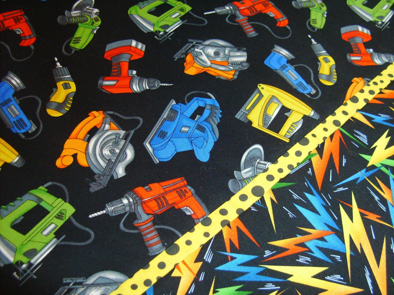Power Tools Standard Pillowcase - drill, saw, sander