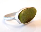 Green Sparkly Druzy Ring
