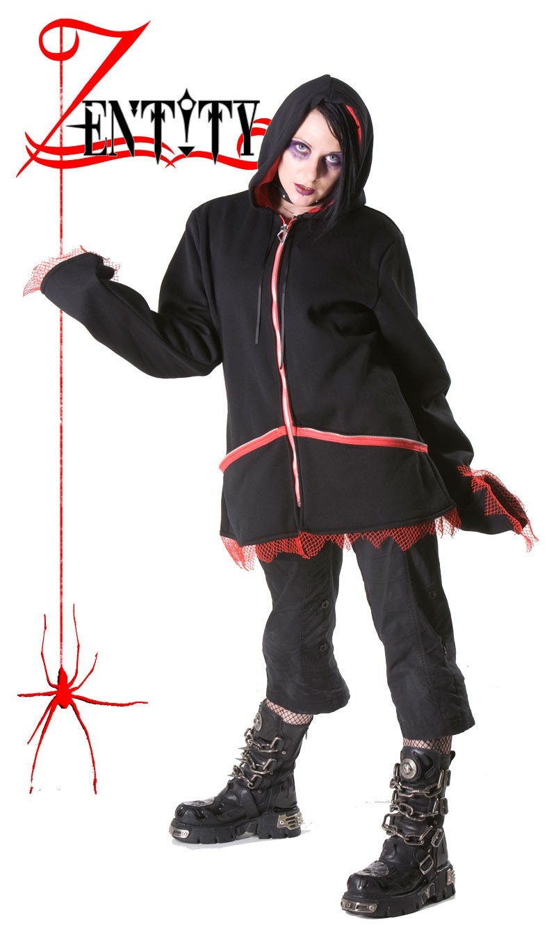 Warm Winter PiXi Fishnet Trim Hoodie