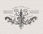 Stately Flourish Wedding Logo & Monogram