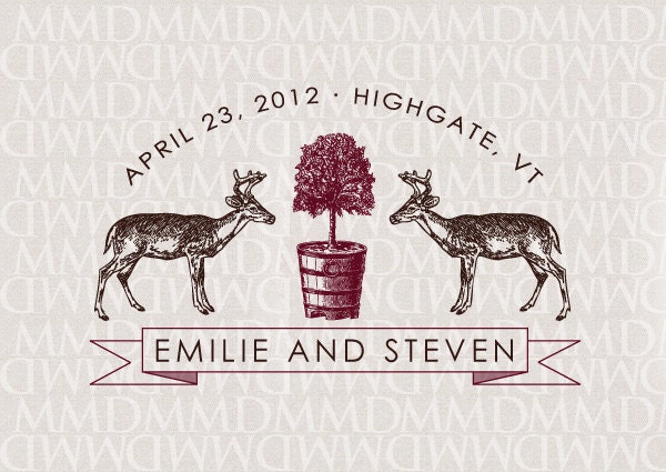 Oh Deer Woodland Wedding Logo & Monogram