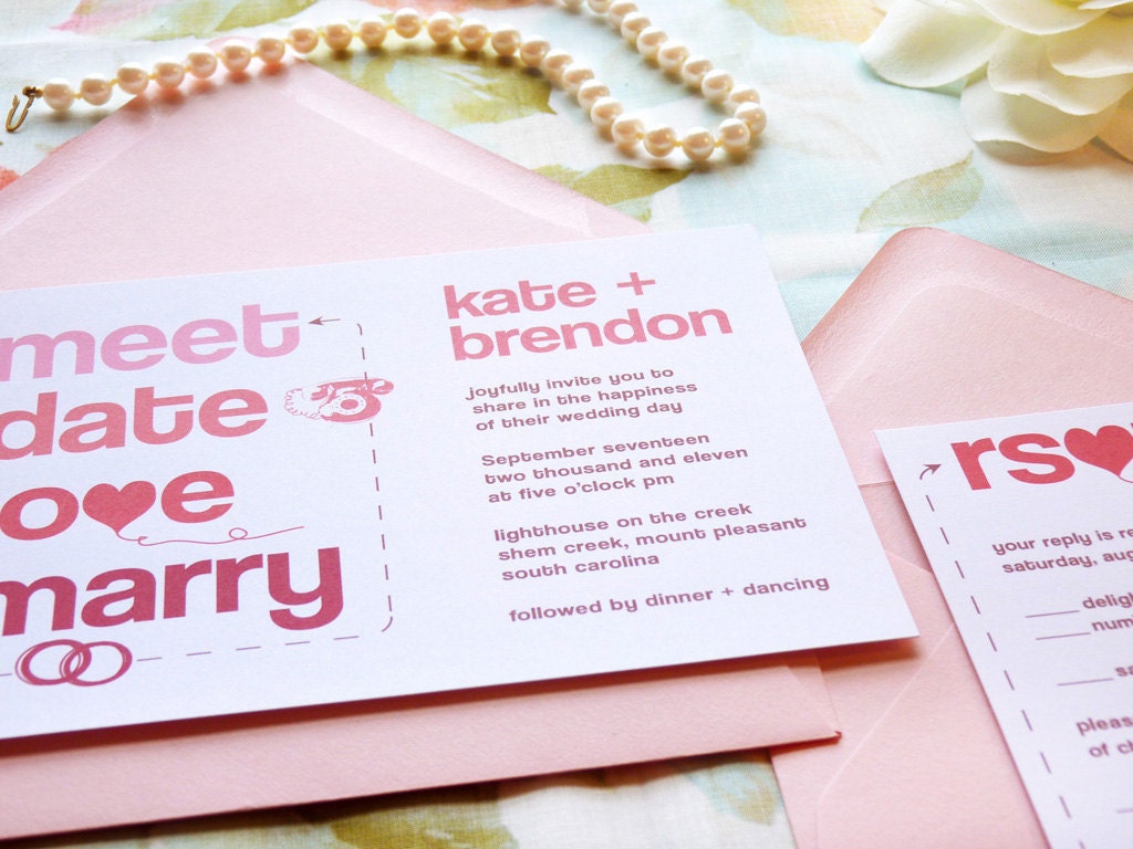 Modern Love Wedding Invitations - Deposit