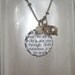 Bible verse necklace - scripture verse under glass - vintage feel on antiqued brass chain