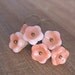 Spring Bouquet - Dangle Earrings, Floral, Peach Pink Flowers, Antiqued Brass Kidney Earwires