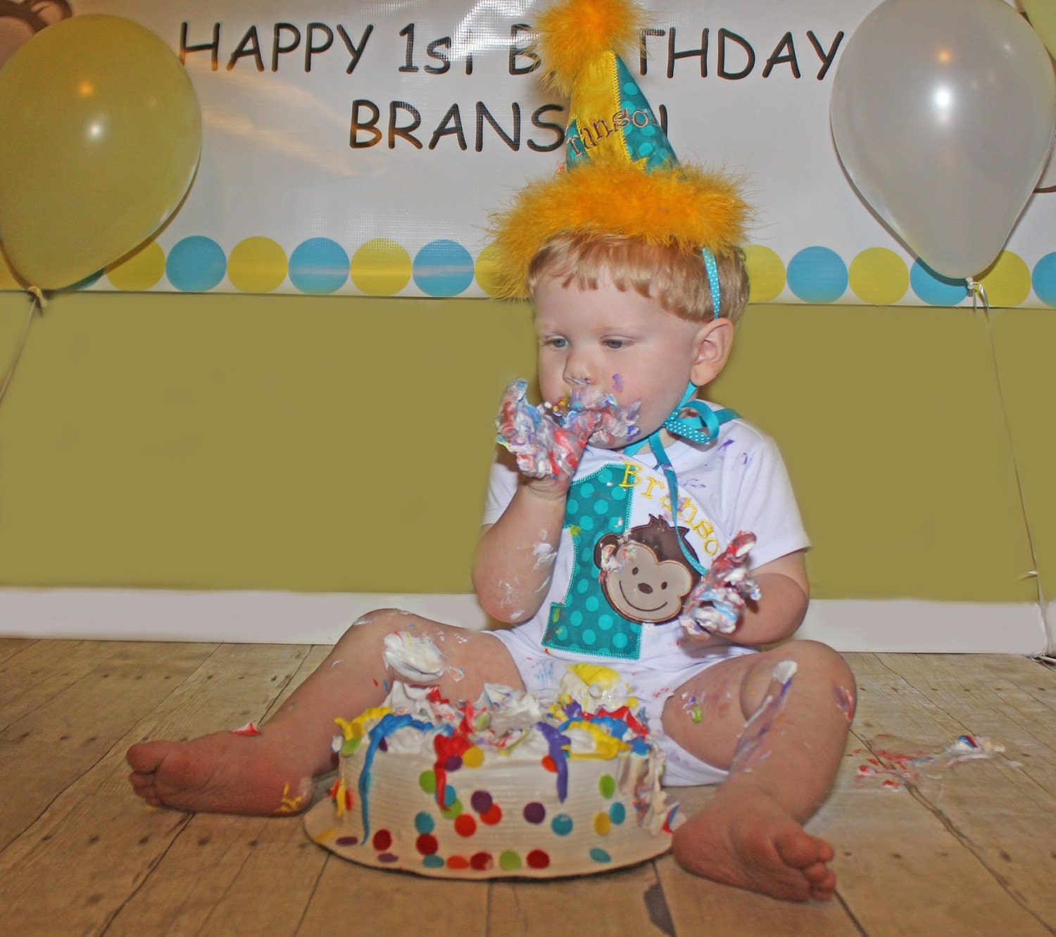 Mod Monkey Boys First Birthday Personalized Shirt...Second Birthday...Third Birthday