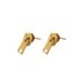 Zipper Earrings posts In Gold