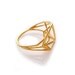 Architectural Structure Geometric 18 Karat Gold Ring, Fast Free Shipping