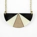 Deco half circle necklace - ivory