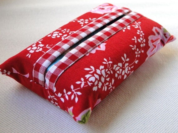 Red Pocket Tissue Cover Cozy