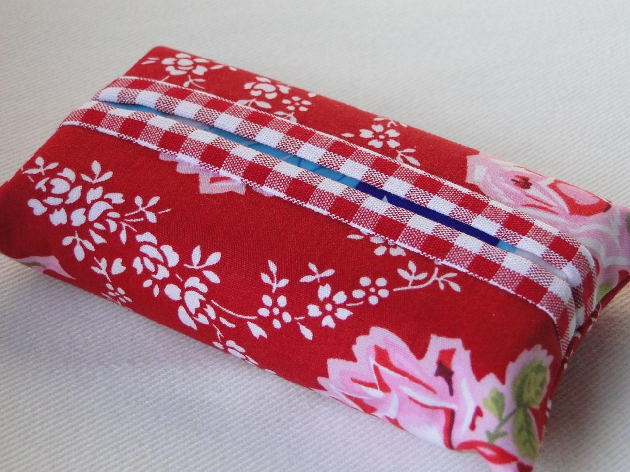 Red Pocket Tissue Cover Cozy