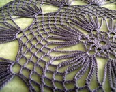Lilac Crochet Table Doily 12.5 Inch Diameter