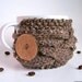 Coffee Cup Sleeve in Barley Brown - Coffee Cup Cozy - Tea Cozy - Mug Cozy - Knit Cup Cozy - Coffee Mug - Tea Cosy - Mug Cosy - Cup Cosy