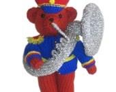 Teddy with Musical Instrument PDF Email Knit PATTERN