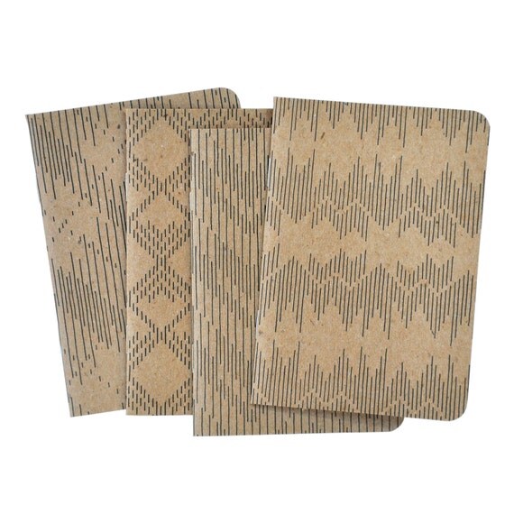 4 Pocket Notebooks, Textiles