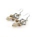 Pearl Chandelier Earrings Silver Bronze Topaz Teardrop Beaded Wire
