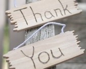 Thank You Rustic Wood Wedding Signs Photo Prop Woodland Western Beach Outdoor CHIC