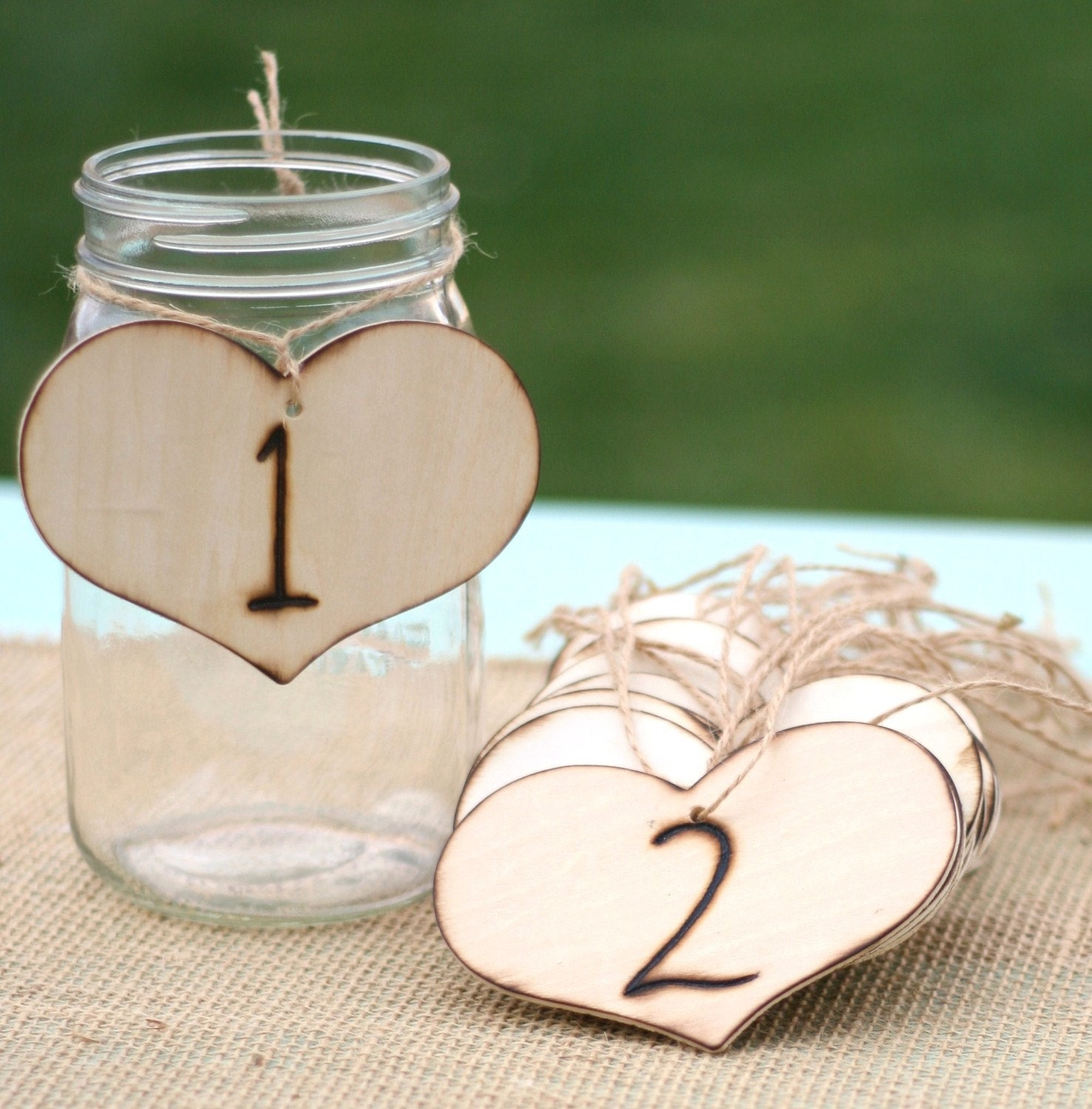 Rustic Table Numbers Vintage Wedding Decor
