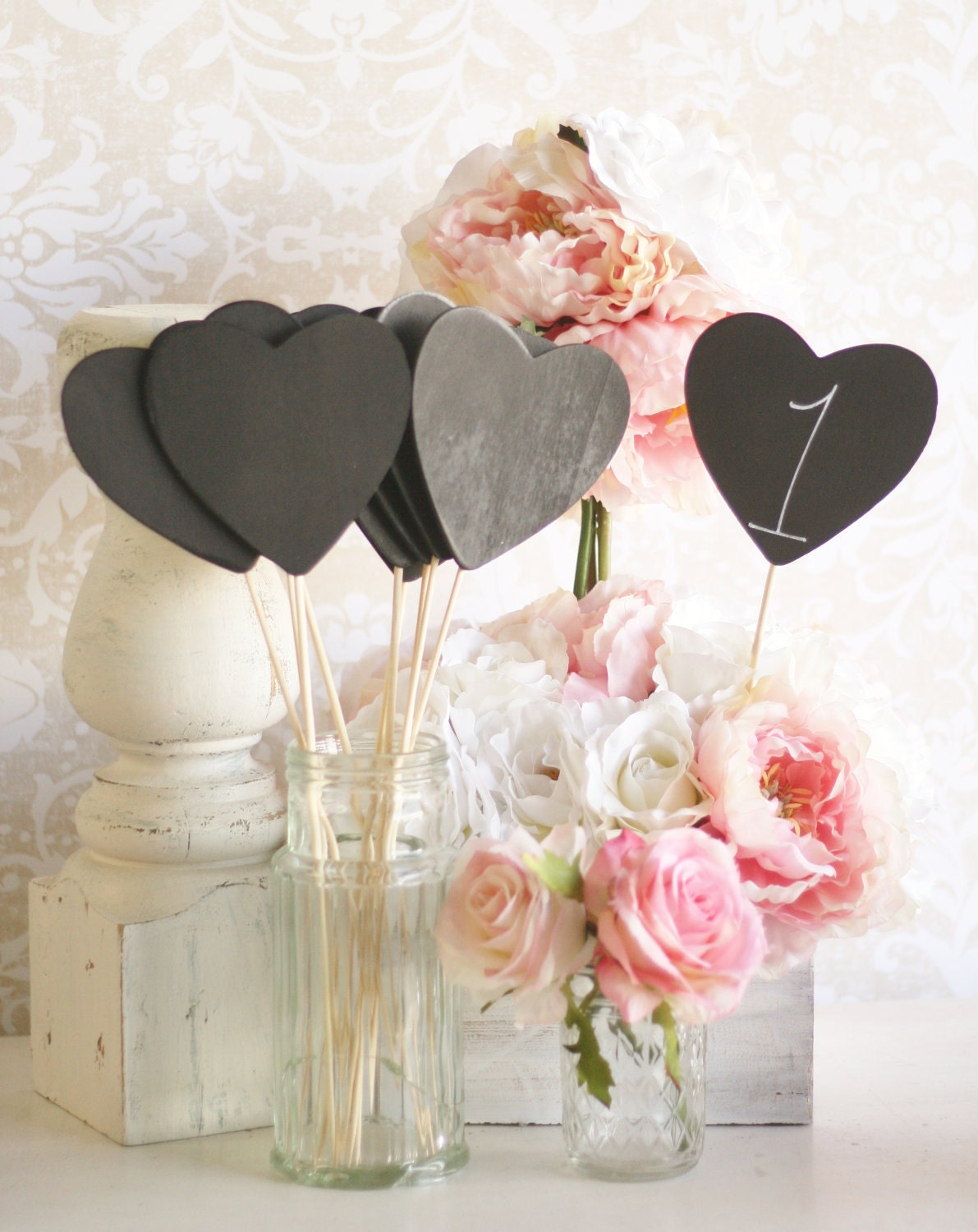Chalkboard Signs Table Numbers Rustic Wedding Decor SET of 12 (item M10349)