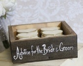 Rustic Guest Book Box Advice For The Bride and Groom Medium (item P10415)