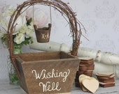 Wedding Guest Book Alternative Rustic Wedding Personalized Wishing Well