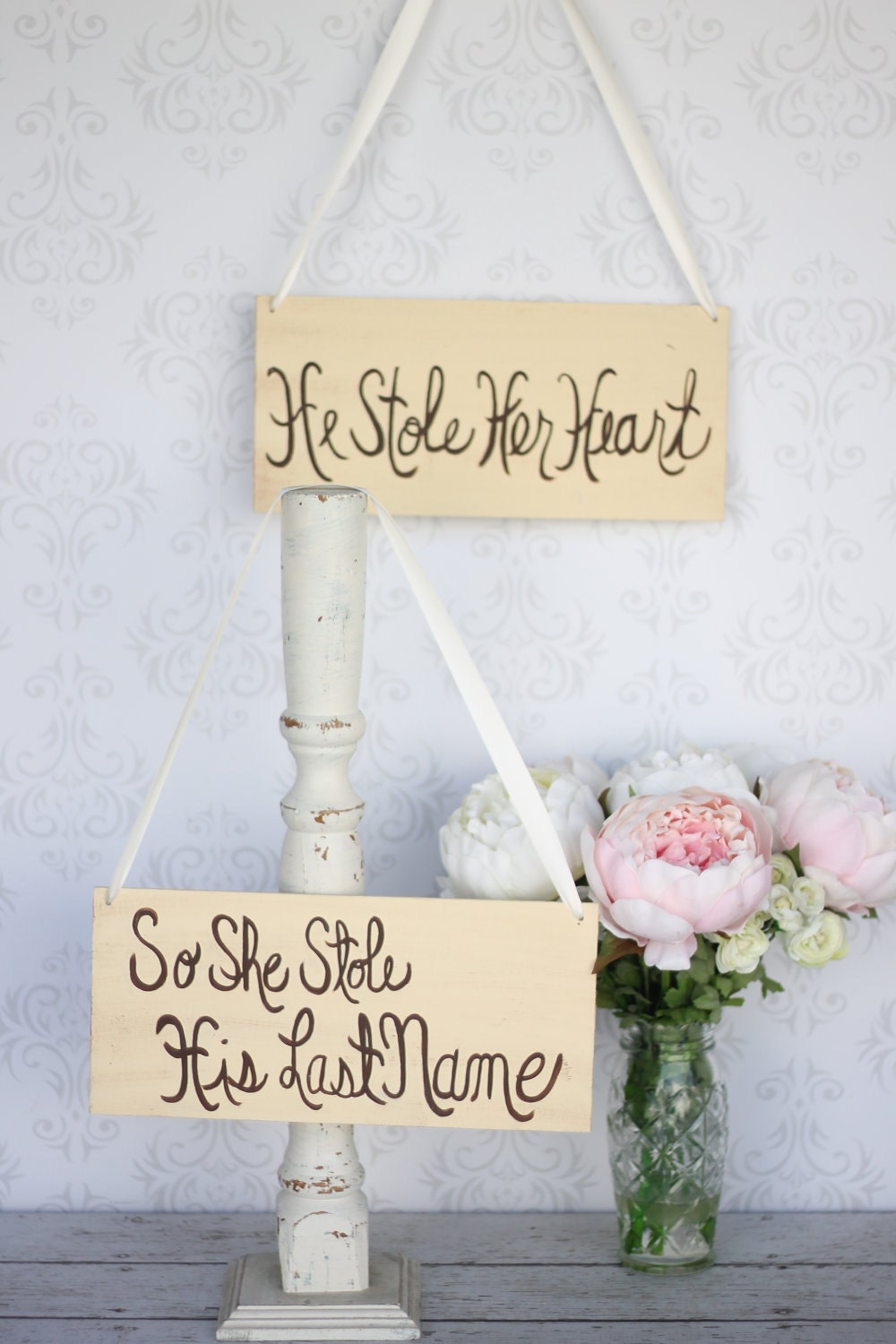 Wedding Sign Photo Prop Shabby Chic Rustic Decor (P10449)