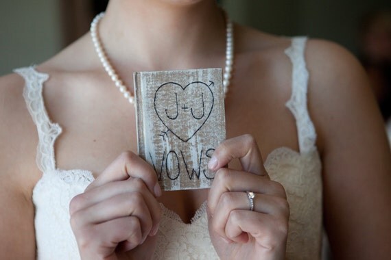 Wedding Vows Book Personalized Vintage Wedding Decor