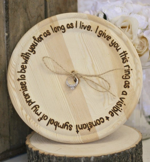 Rustic Ring Bearer Pillow (item E10475)
