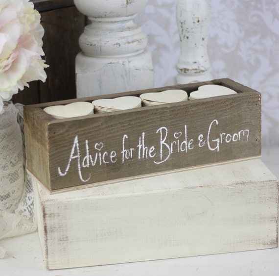 Rustic Guest Book Box Alternative Advice For The Bride and Groom (item P10244)