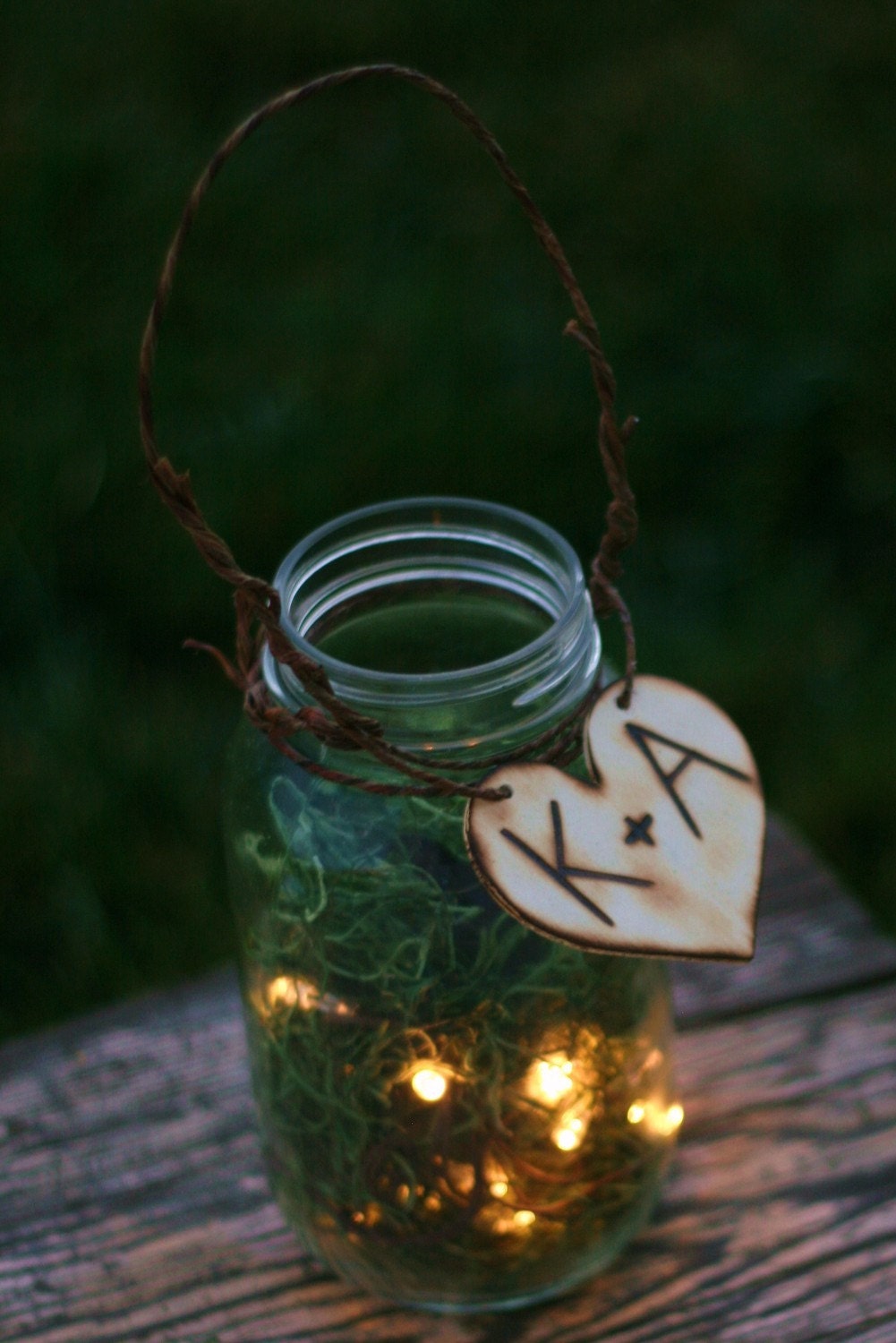 Set of 6 Upcycled Personalized Firefly Lightning Bug Lanterns