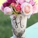 SET of 12 Personalized Tall Birch Wood Vases