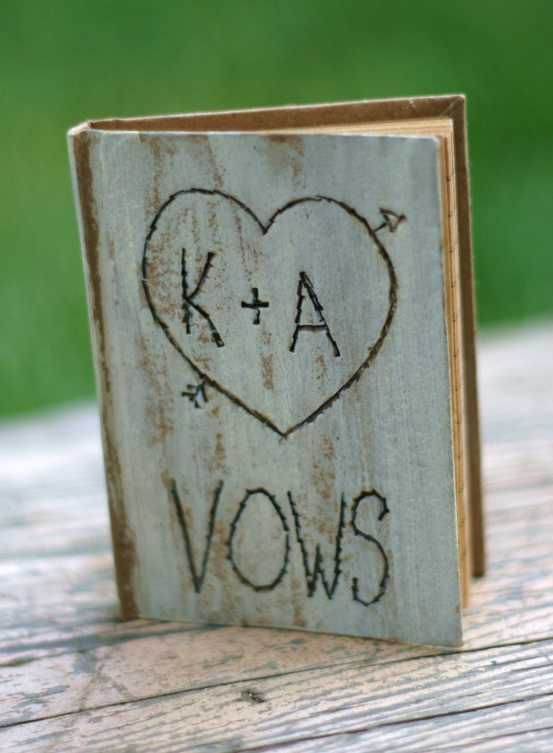 SET of 2 Wedding Vows Personalized 5x7 Notebook Book Journal (item E10338)