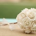 Woodland Romantic Vintage Inspired Ornate Paper Creamy White Ivory Roses Bride Bouquet