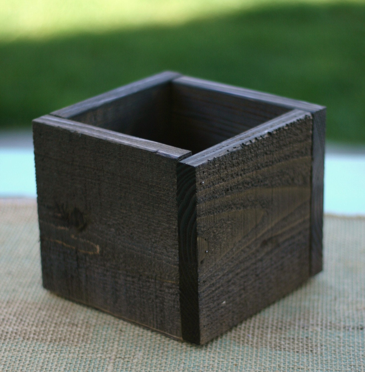SET of 12 LARGE Barn Wood Planter Box Centerpieces (item P10227)