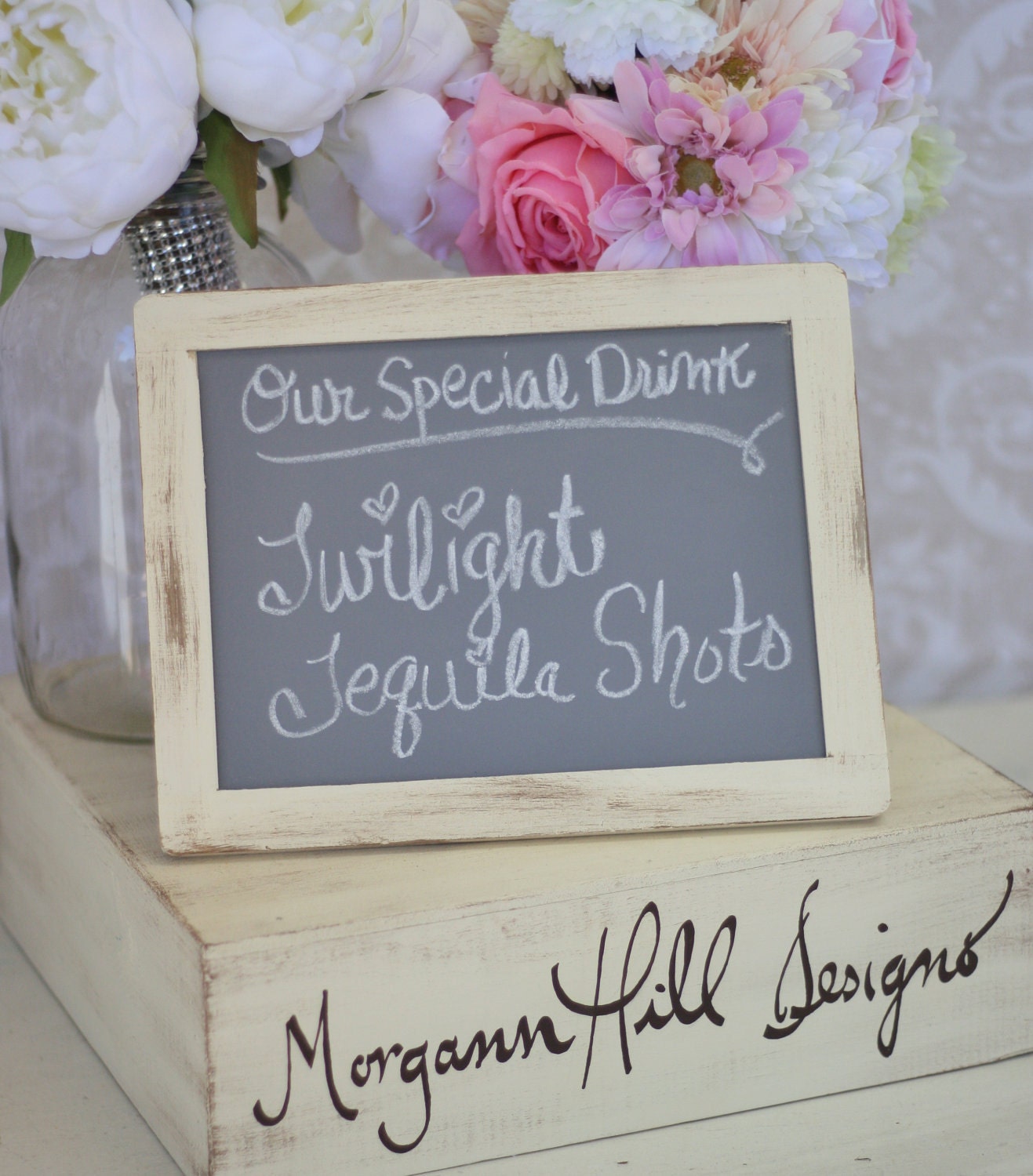 Rustic Wedding Chalkboard Sign 7x10 Frame Shabby Chic Decor (item P10164)