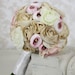Silk Bride Bouquet Shabby Chic Vintage Inspired Rustic Wedding (item F10310)