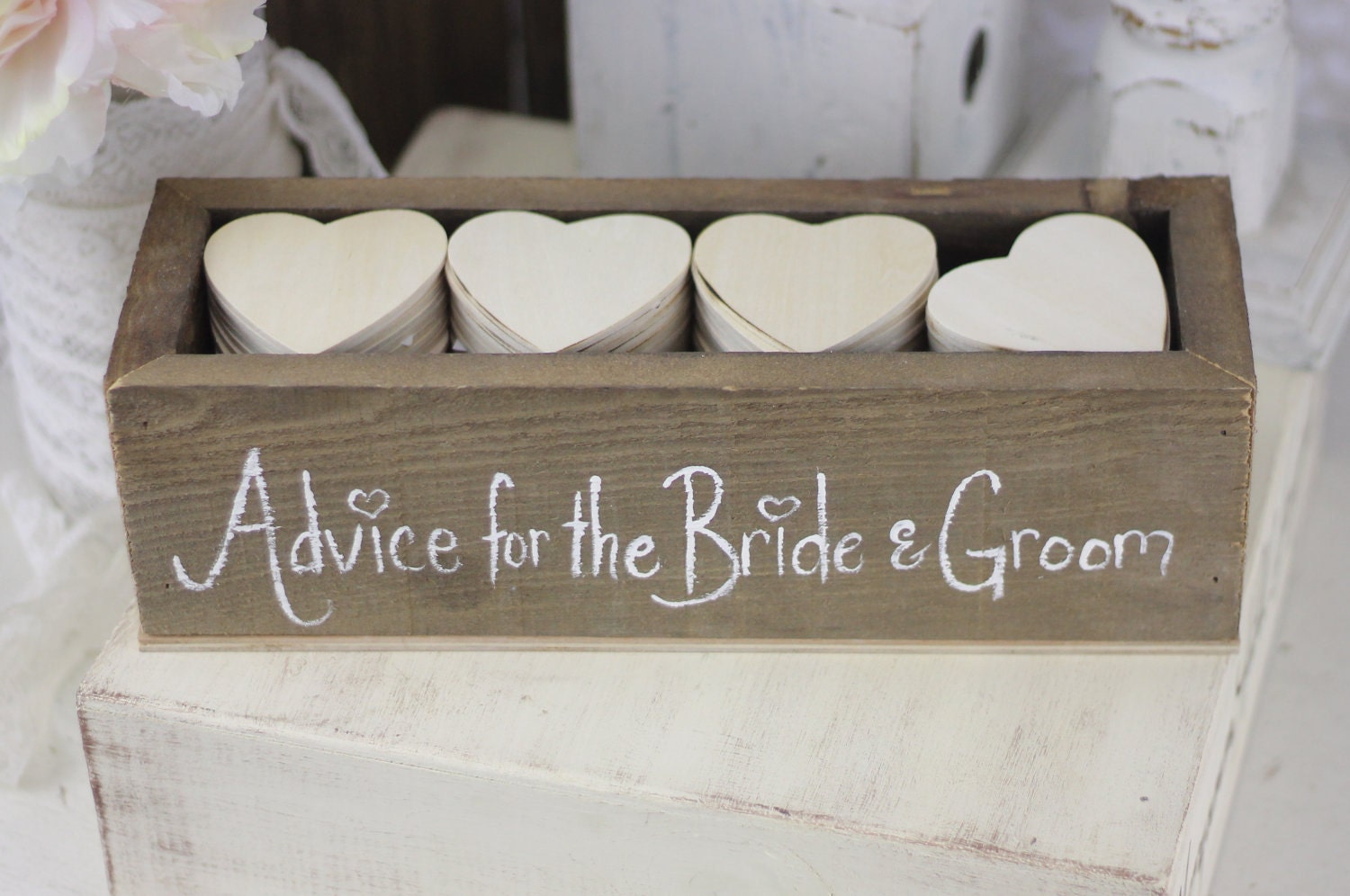 Rustic Guest Book Box Alternative Advice For The Bride and Groom (item P10244)