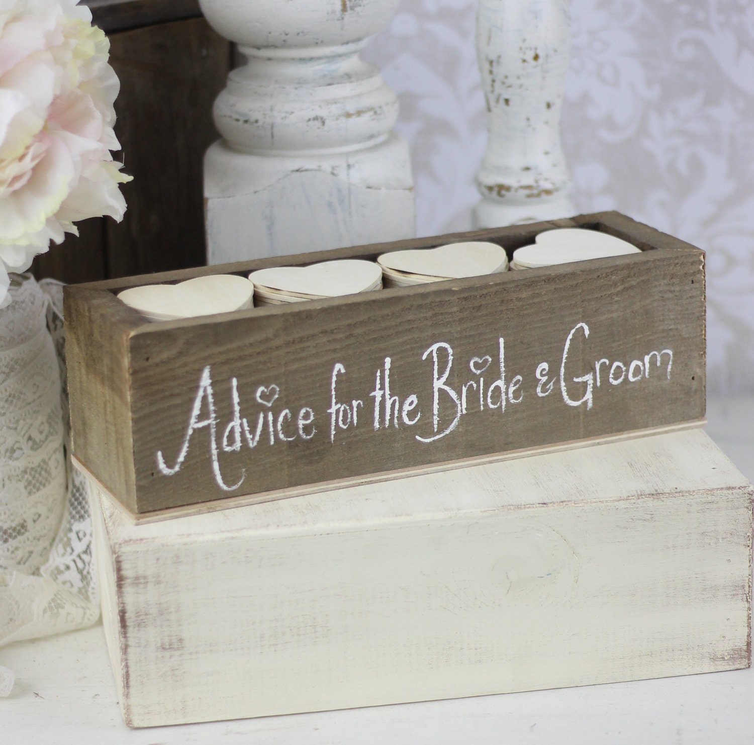 Rustic Guest Book Box Alternative Advice For The Bride and Groom (item P10244)