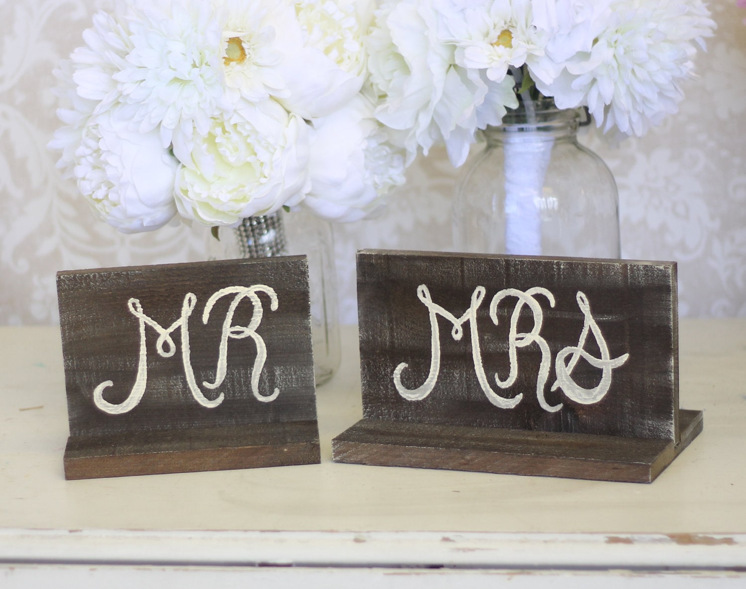 by  signs P10152 wedding Mrs Wedding Rustic etsy Signs rustic braggingbags item Table and Mr